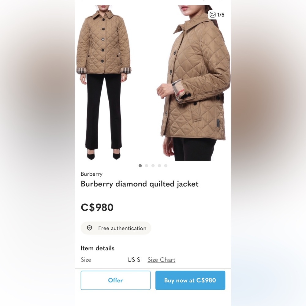 Burberry Quilted Victorian Jacket-PRICE FIRM, NO OFFERS PLS! - Picture 14 of 15
